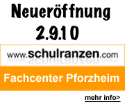 Pforzheim schulranzen.com Fachcenter Neueroeffnung